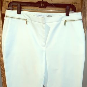White Calvin Klein woman’s slacks